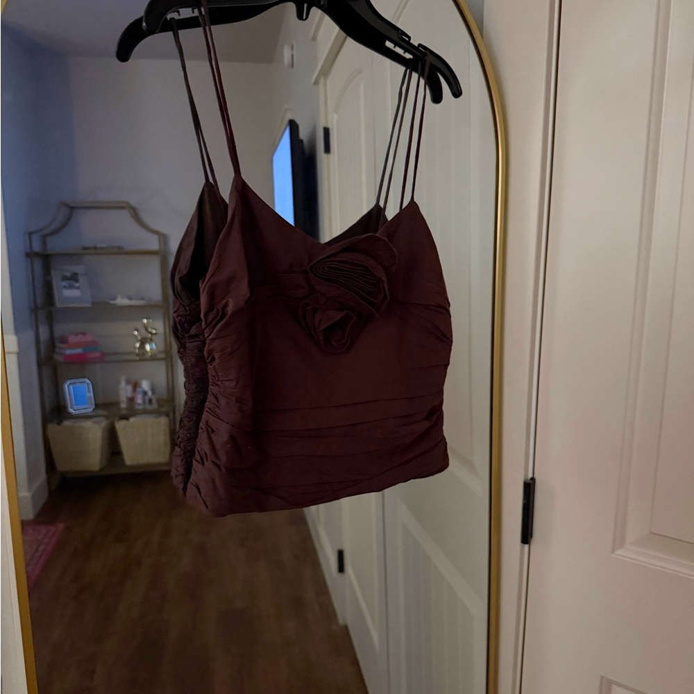 Zara Dark Brown Camisole Top